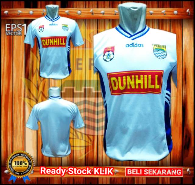 baju bola persib perserikatan Dunhill 94 biru putih murah pria wanita