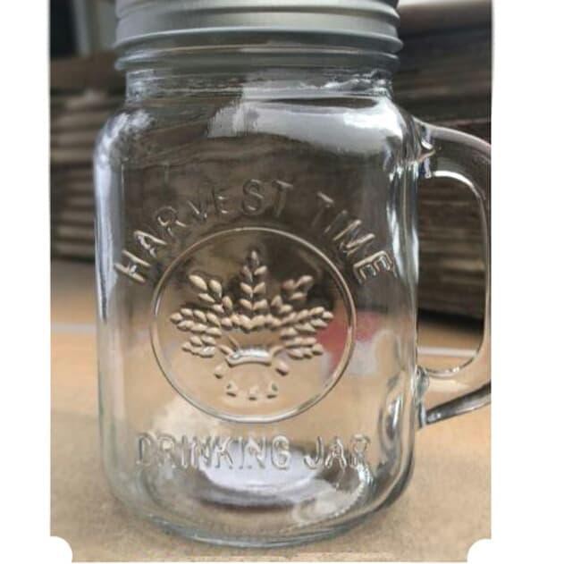 ʕ ͡❛ ͜ʖ ͡❛ʔ Harvest Drinking Jar Tutup Stainless/Harvest Jar/Mug Jar Glass/Gelas