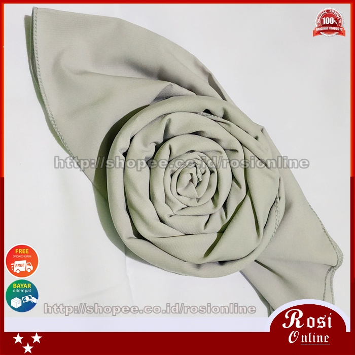 Pashmina Jumbo Syari Wolfis Italiano 200x75 Ala Sabyan Malay Crepe Stretch Polos-Abu Muda
