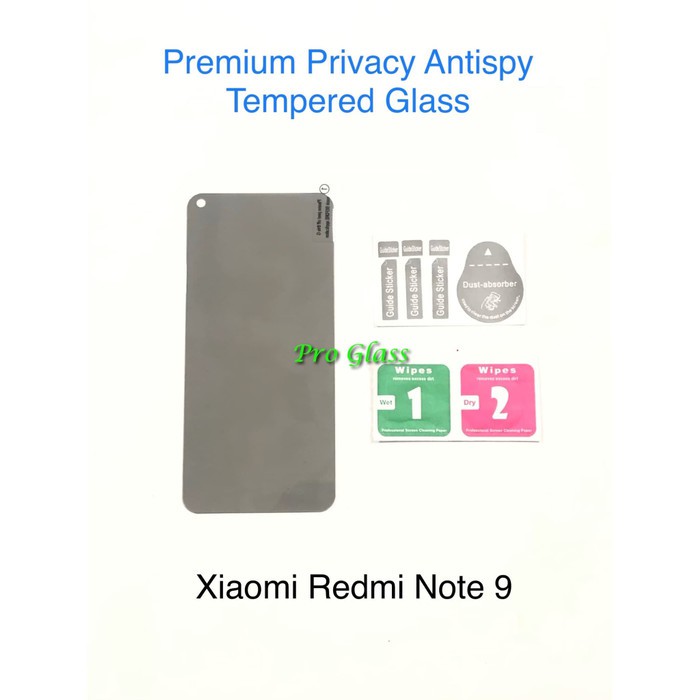 Xiaomi Redmi Note 9 / Xiaomi Redmi Note 9 PRO Privacy Anti Spy / Antispy Premium Tempered Glass