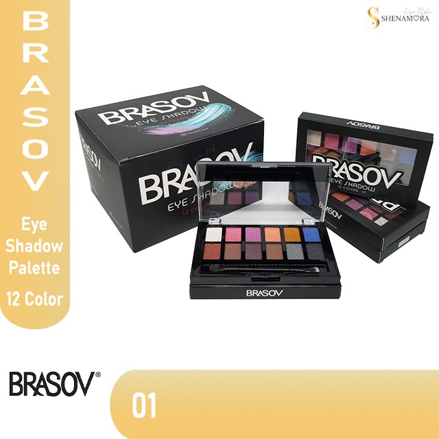 BRASOV EYE SHADOW PALETTE 12 COLORS