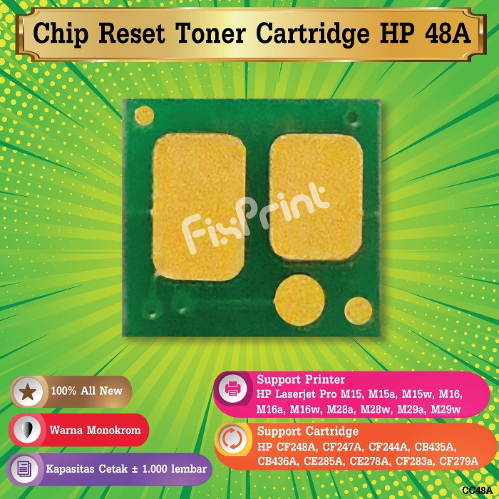 Chip Reset Toner Cartridge HP 48A CF248A Printer Laserjet Pro M15 M15a M15w M28w