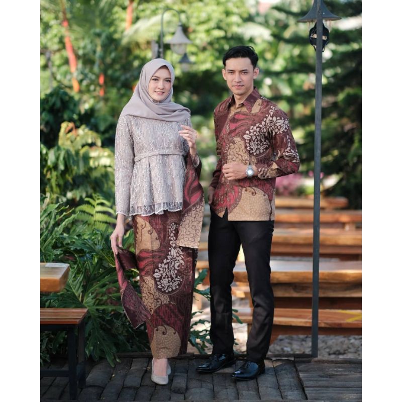 COUPLE BATIK KEBAYA KINAR CREAM