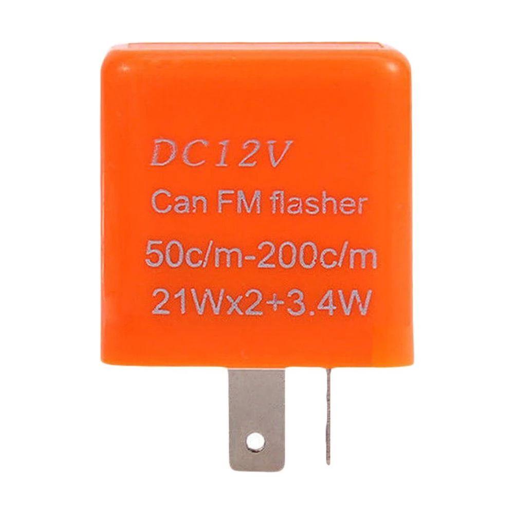 Lanfy Sein Flasher Frekuensi Dapat Disesuaikan Perlindungan Ganda 12V 2pin Lampu Belok Indikator Flash Relay