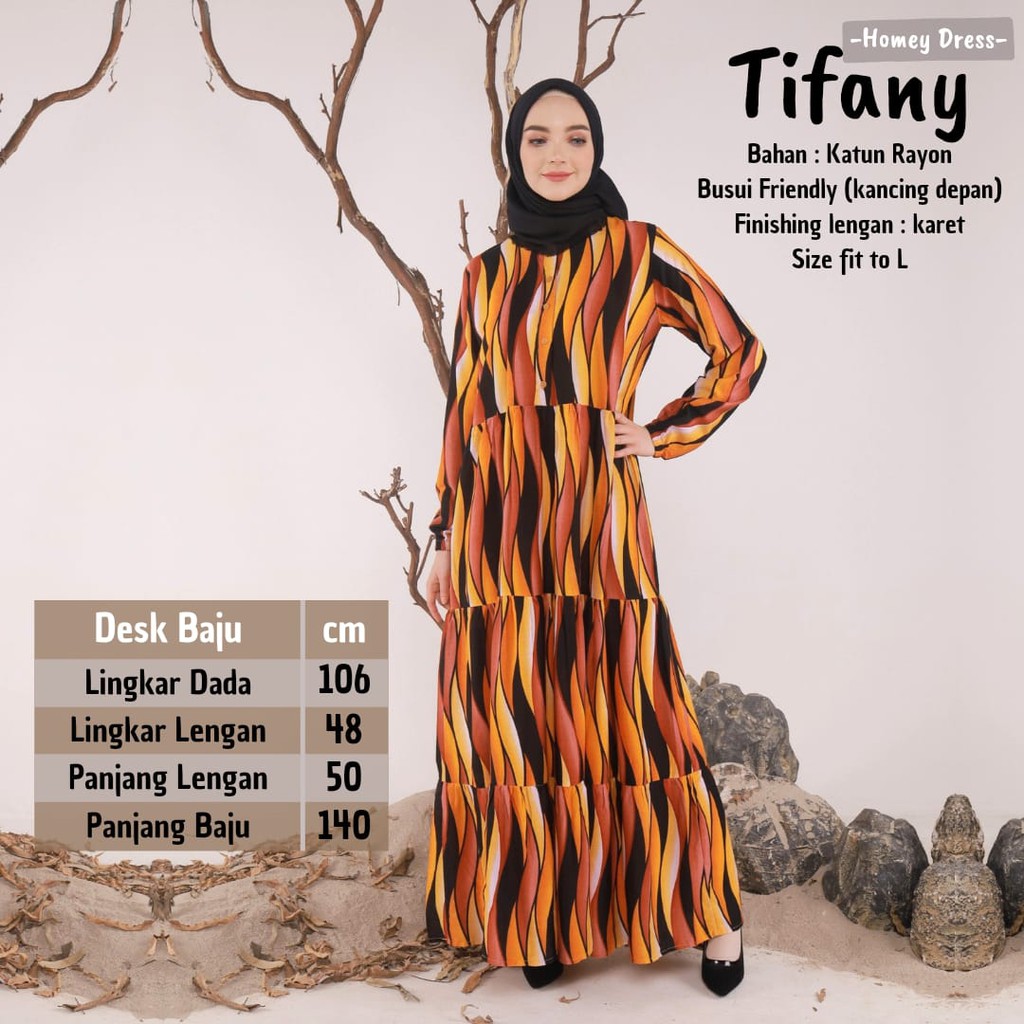 Terbaru - Homey Dress Tifany Gamis Dewasa Jumbo Bahan Katun Rayon Premium Nyaman Dipakai | Bisa Cod