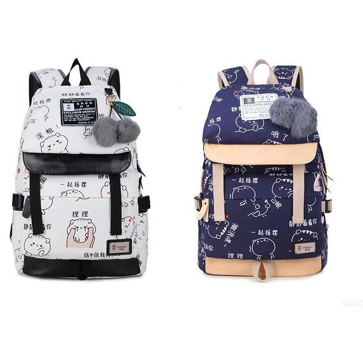 [KODE ZDYZG] GLORRIA Tas Sekolah untuk Anak Perempuan Perempuan Ransel Laptop Usb Ransel Anak-anak R