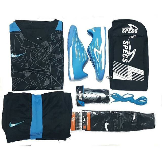 Set sepatu futsal plus stelan baju futsal murah