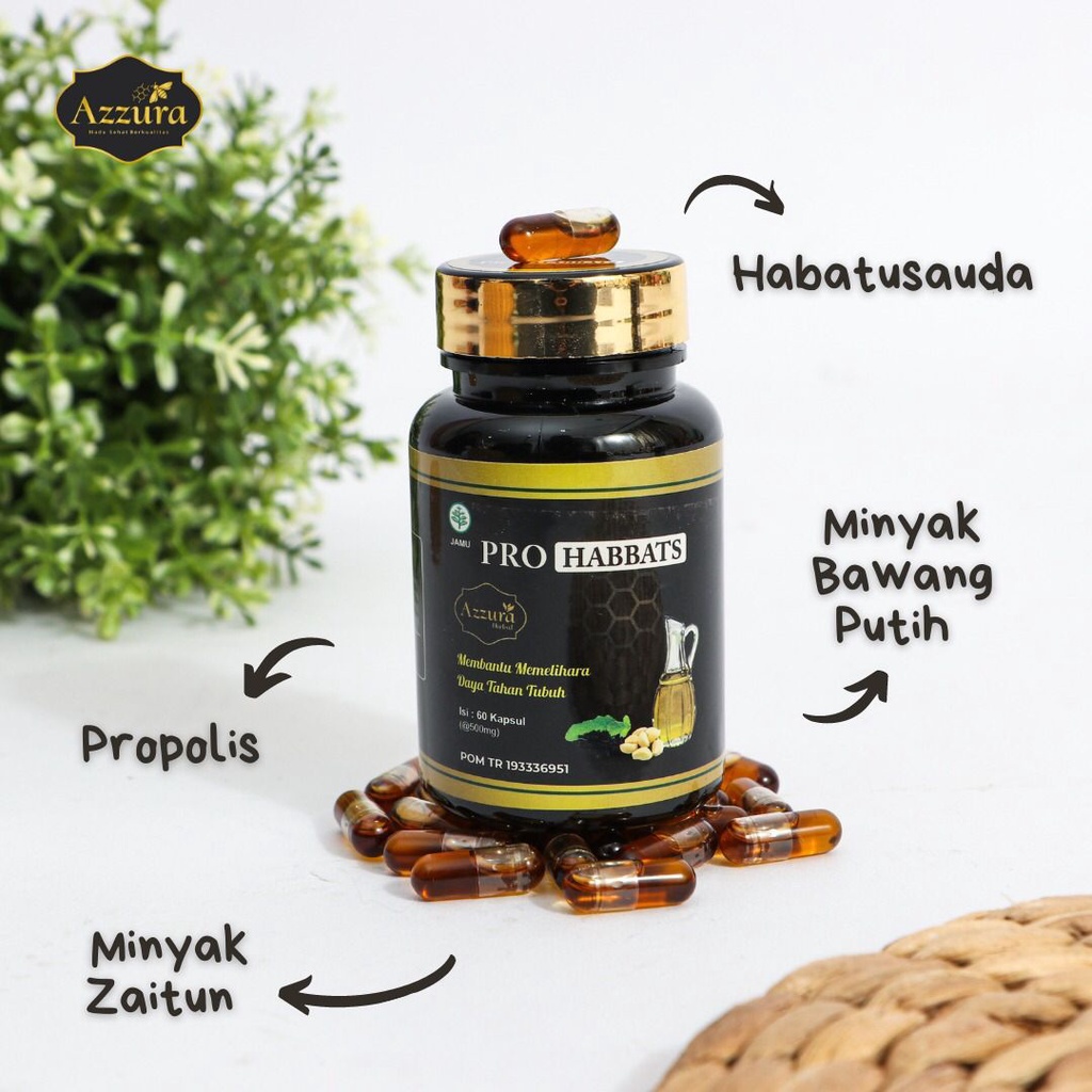 

New Madu Azzura - Herbal Pro Habbats Propolis Habatussauda Minyak Zaitun dan Minyak Bawang Putih Membantu Memelihara Daya Tahan Tubuh