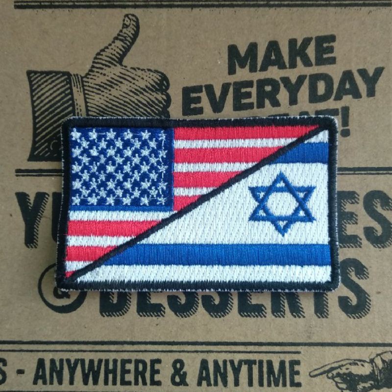 Bordir Bendera Amerika Serikat Israel Emblem Patch United States Of America Aksesoris Fashion Parka 