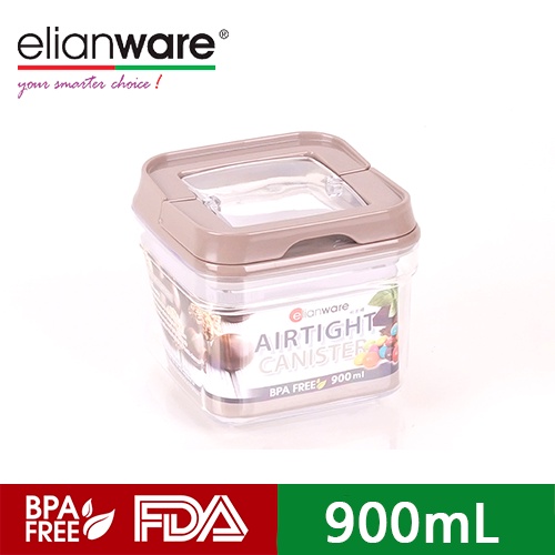 Elianware Toples Makanan Kedap Airtight Canister Kotak 900ml 1500ml 2150ml, E-1047 E-1048 E-1049