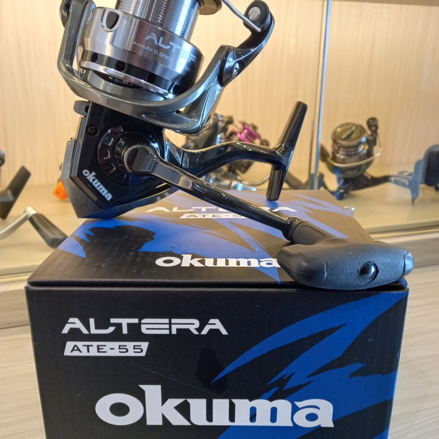 Reel Pancing OKUMA Altera ATE-55 Spinning Ril Rel Reel Rell Spining Anti Karat Korosi Kerekan Gulung