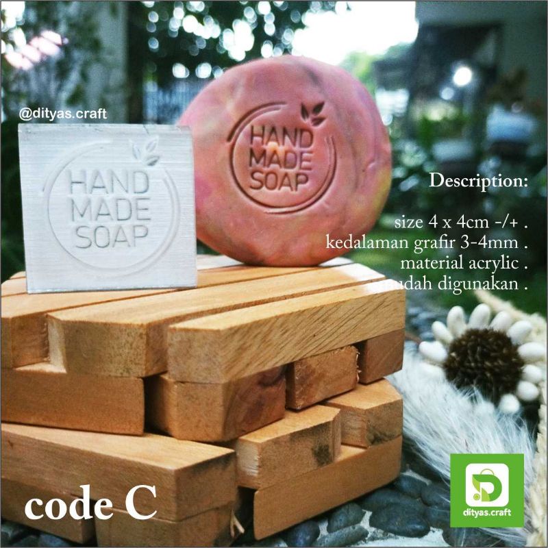 

soap stamp / stempel sabun / handmade soap code C