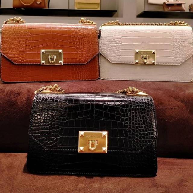Charles and keith croco bag