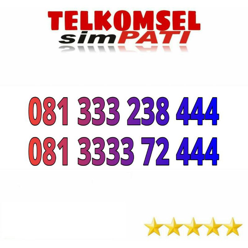 nomor cantik telkomsel simpati 081 tripe 333 xxx 333