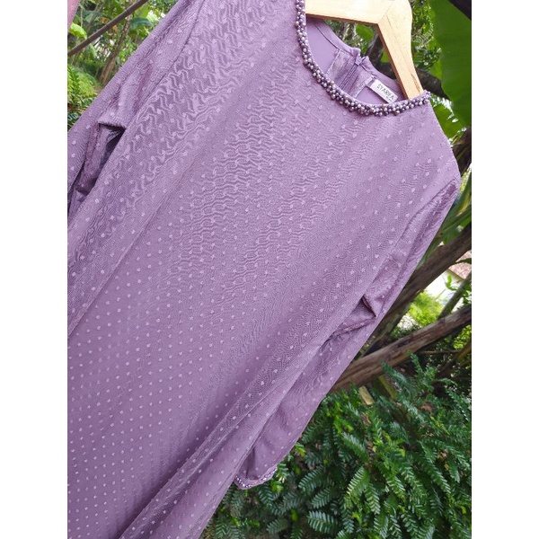 Fashion wanita Gamis pesta Party Dress/ gamis bigsize/ gamis lilac/ gamis engagement payet mutiara/ 