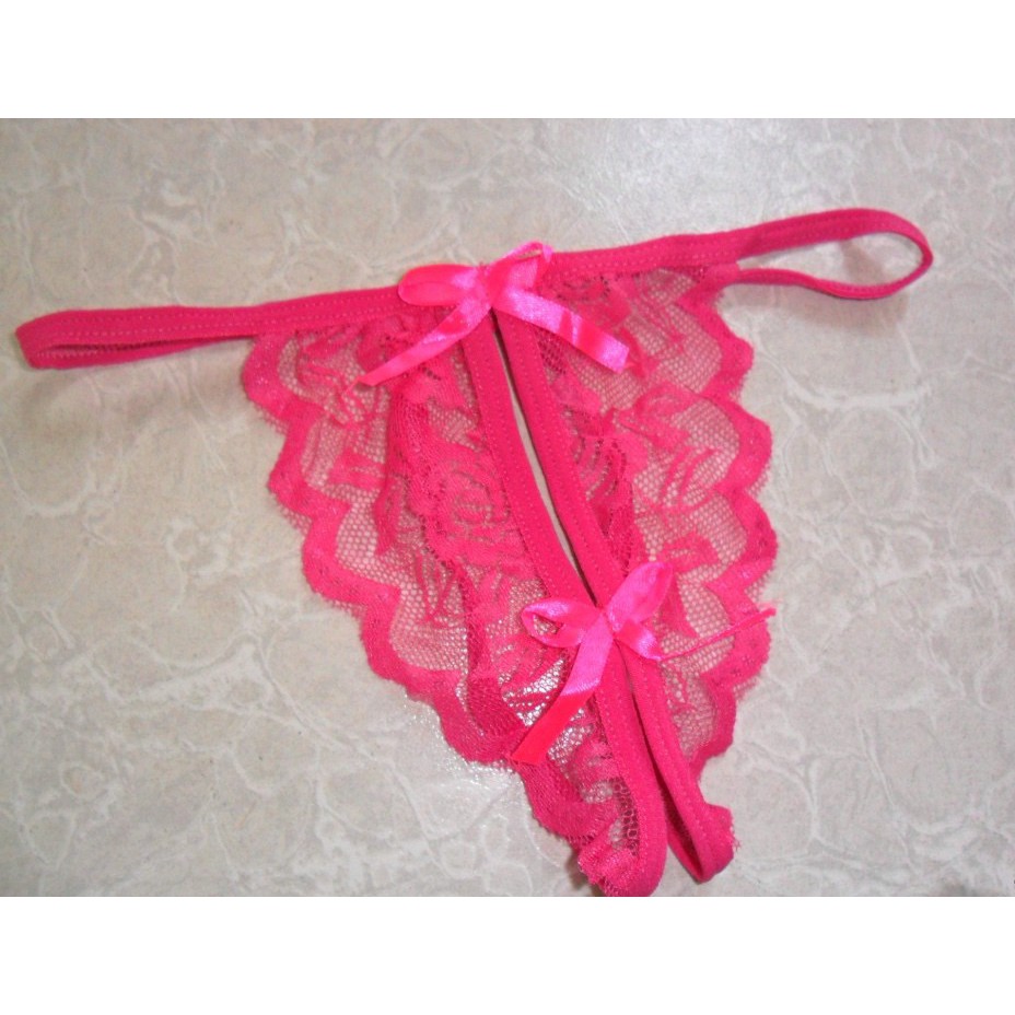 G String Wanita Sexy Lace Transparan open Celana Dalam panties c052