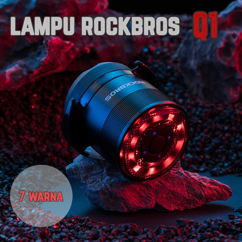 Lampu Belakang Sepeda Q1 Rockbros 7 Warna Samurai