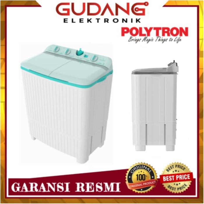 MESIN CUCI 2 TABUNG POLYTRON PWM 8076 HIJAB POLYTRON PWM-8076