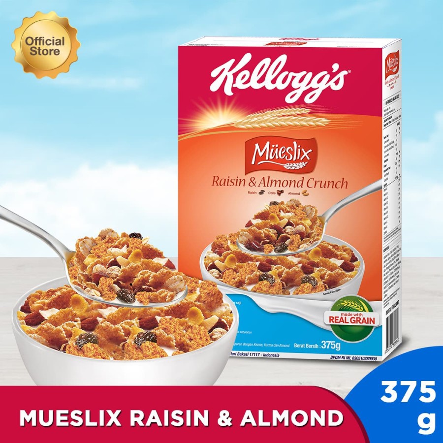 Kelloggs Mueslix Raisin & Almond 375g | Kelloggs Mueslix Raisin & Almond 375gr