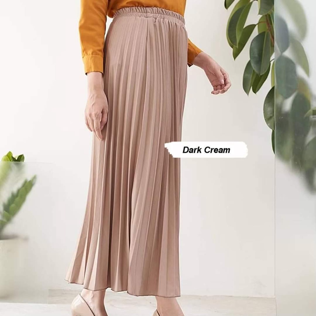 256 - PROMO SALE JUAL ROK PLISKET PLEAT SKIRT WANITA SUPER MURAH KUALITAS BAGUS TURUN HARGA Plisket