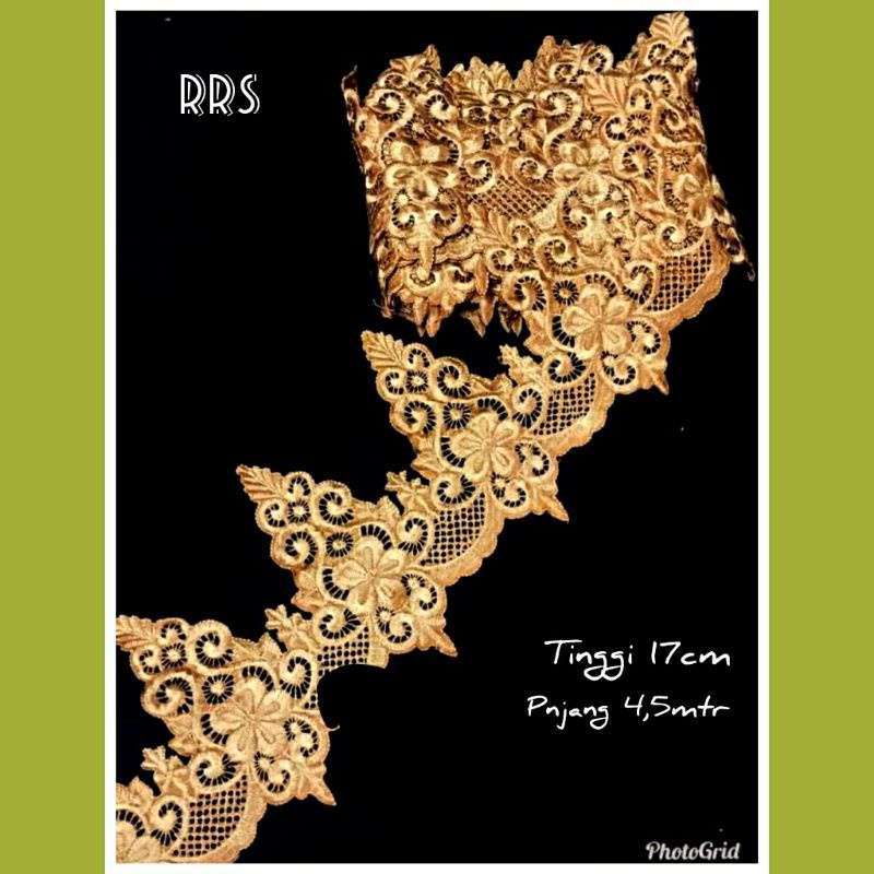 renda bordir roll murah / bordir meteran murah / renda pinggiran baju murah