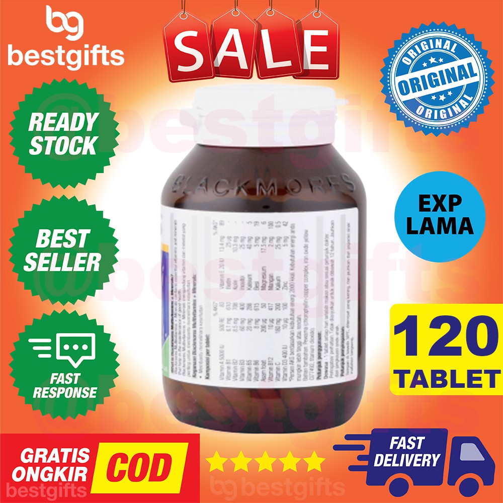 BLACKMORES MULTIVITAMINS MULTIVITAMIN MULTI VITAMIN VITAMINS + MINERALS MINERAL - 120 TABLET