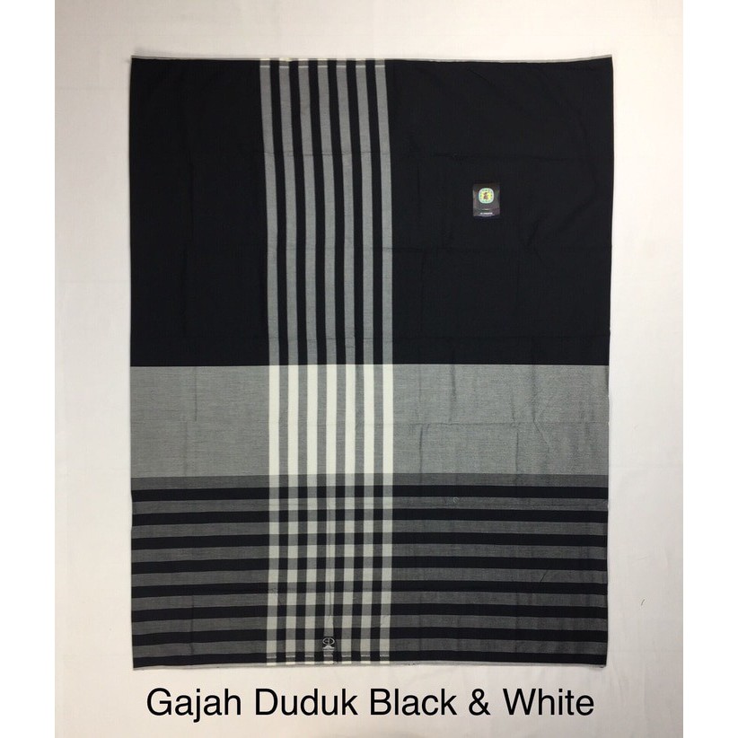 SARUNG GAJAH DUDUK BLACK AND WHITE ORIJINAL HARGA GROIR BAYAR DI TEMPAT