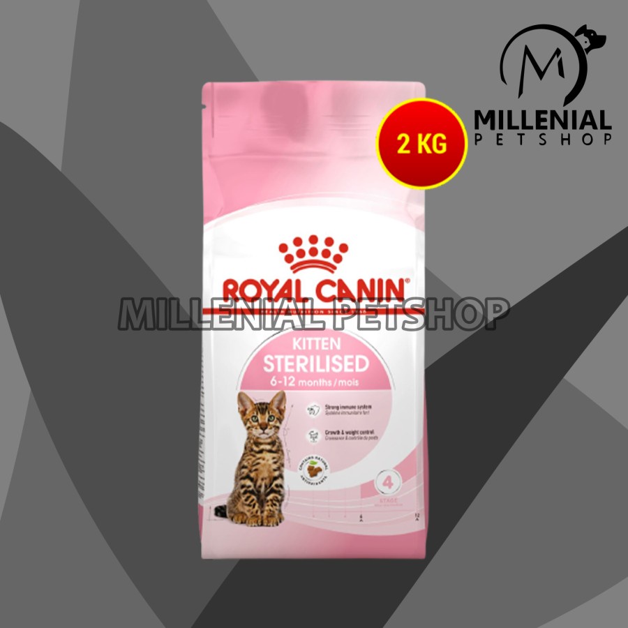 Royal Canin Kitten Sterillised Cat Food Makanan Kucing Sterill 2 KG