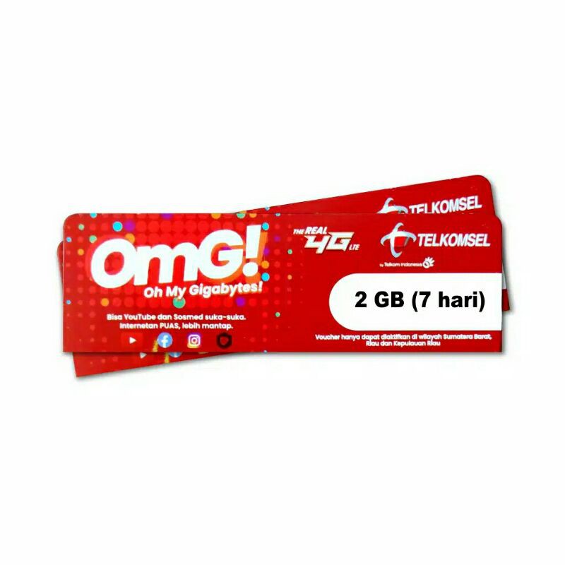 voucher Telkomsel 2gb/7hari