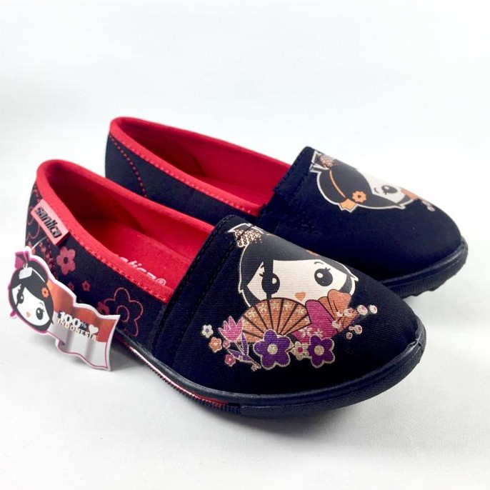 PROMO SEPATU ANAK PEREMPUAN SANTICA AYAKA WARNA BLACK RED SIZE 27 - 35-3