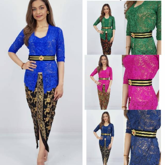 Setelan Kebaya Bali strech | paket kebaya murah strech Moksa