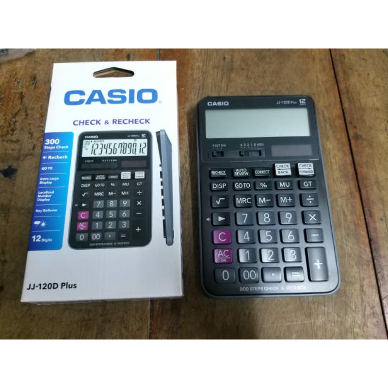 

KALKULATOR CASIO JJ-120D PLUS CHECK CORRECT / KALKULATOR CASIO JJ 120 D PLUS