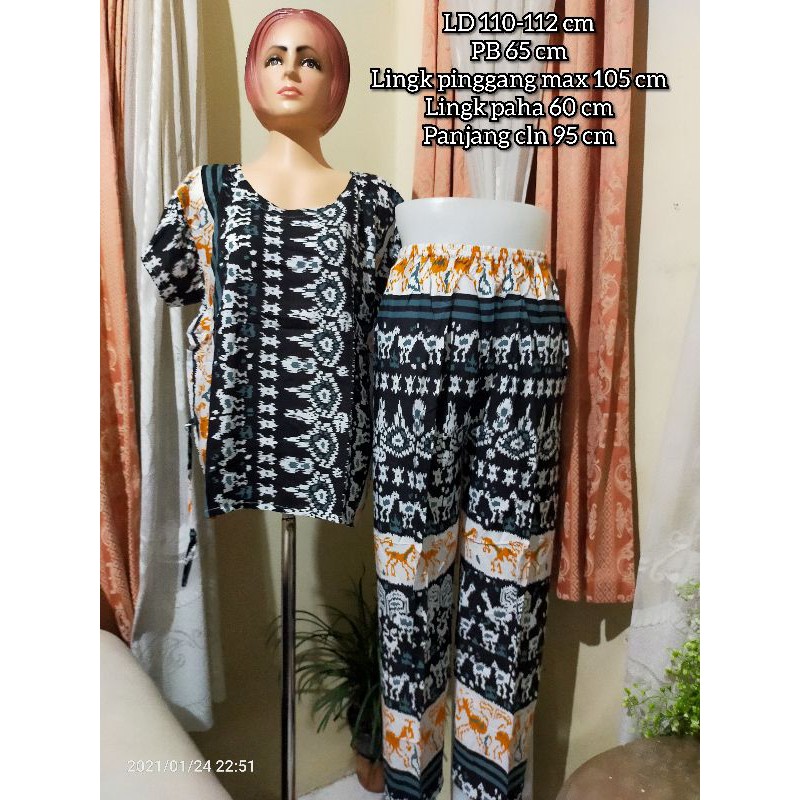 Set celana panjang Rayon Super