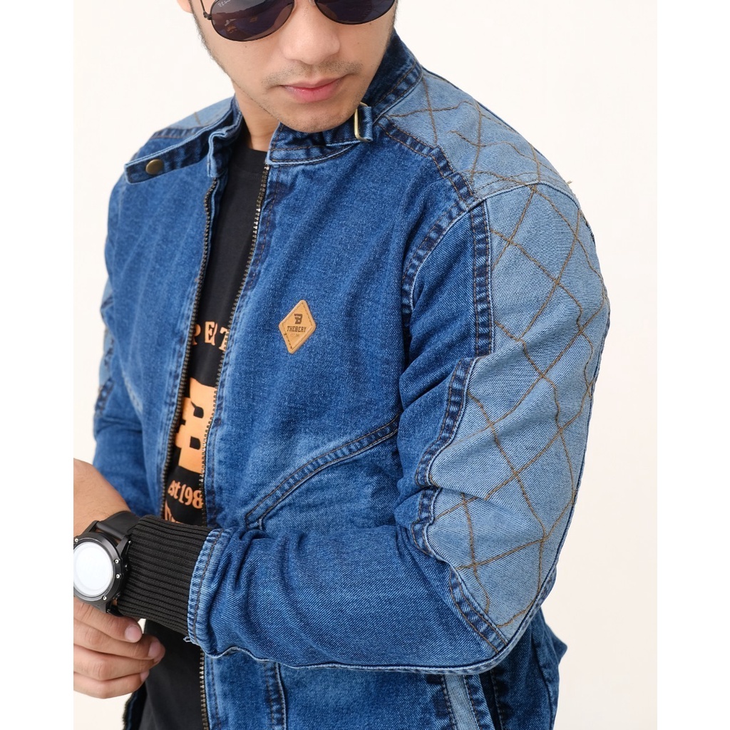 BAYAR DITEMPAT/ jaket jeans pria terbaru 2022/ jaket jeans denim cowo dewasa/ jaket jeans pria keren