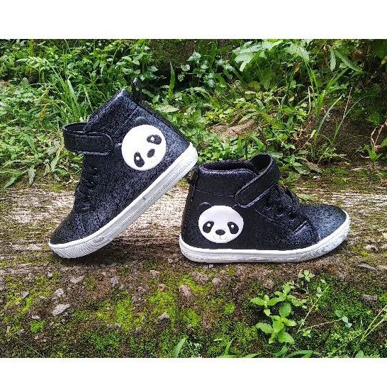 sepatu sneaker boots anak motif kartun panda 31-35