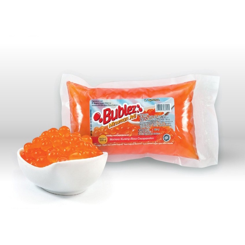 

Bublez Jelly Mutiara Topping Orange Rasa Cocopandan 500gr