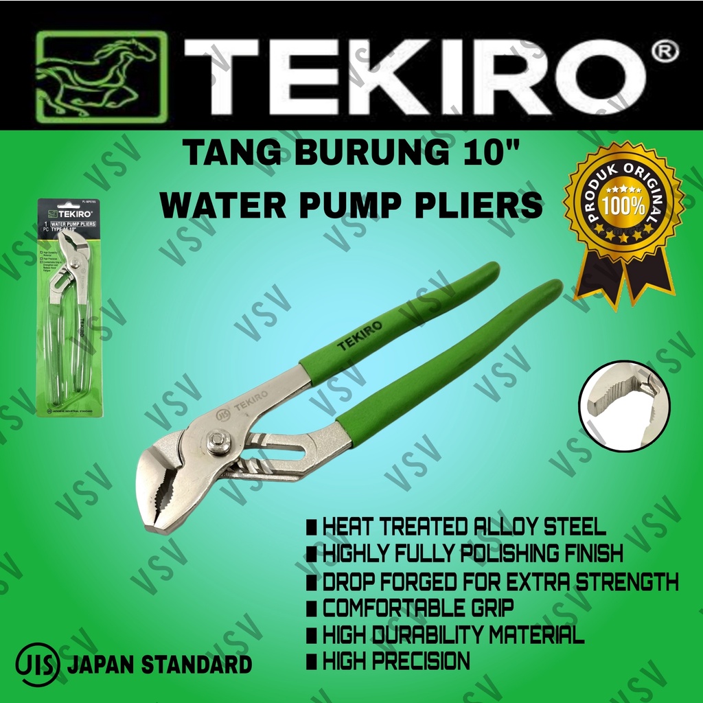 TEKIRO Tang Burung 10&quot; Quick Joint Water Pump Pliers Tang Jepit Pipa