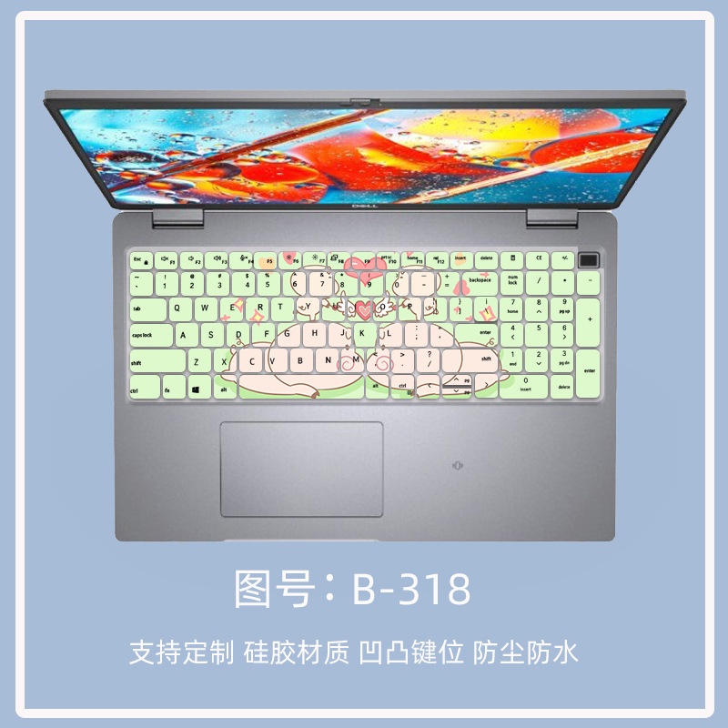 Cover Pelindung Keyboard Motif Kartun Bunga Anti Debu Untuk DELL Latitude 7520