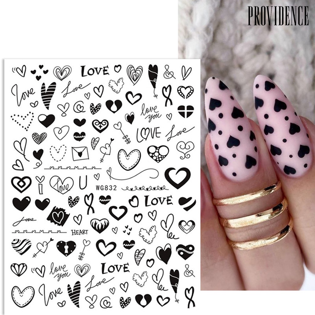 Providence Stiker Nail Art Efek 3d Ultra Tipis Tema Valentine Untuk Wanita