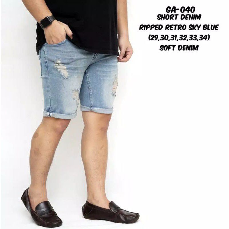 CELANA PENDEK LEVIS ROBEK LEPIS DEWASA SIZE 27-38 MOTIF SOBEK