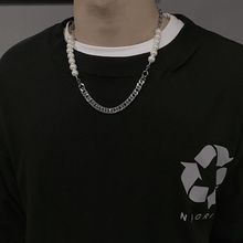 Kalung titanium steel Dengan Liontin Bentuk Segitiga Persegi Geometris Gaya hip hop Untuk Pria