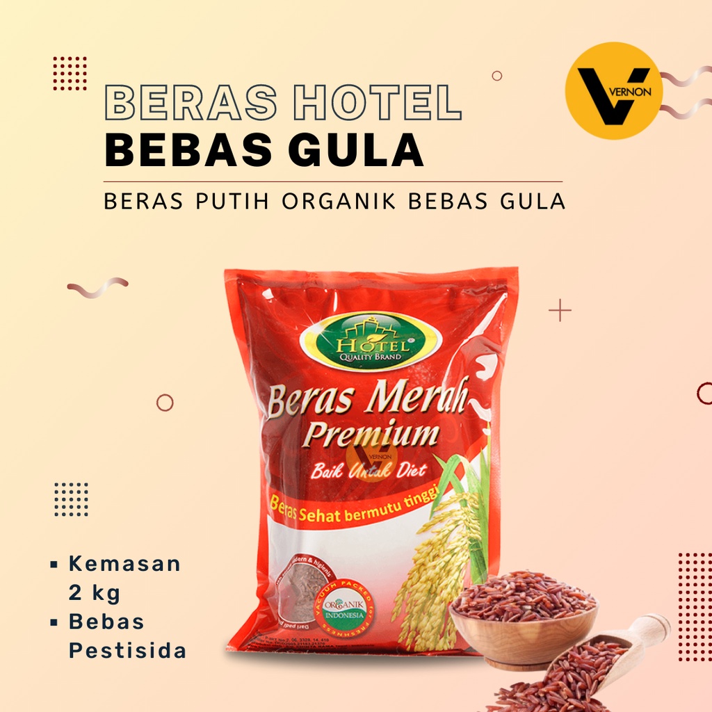 

Beras Merah PREMIUM HOTEL Ogranik Diet Diabetes 2 kg