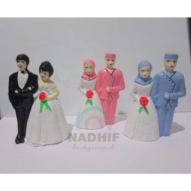 BONEKA PENGANTIN POLOS MURAH/HIASAN KUE PENGANTIN