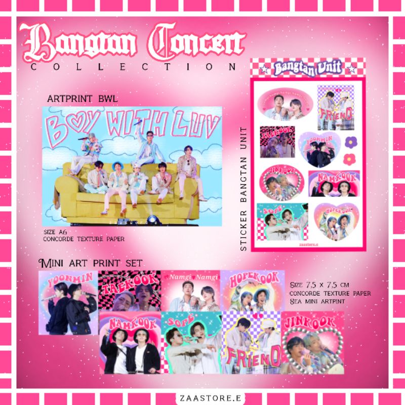 concert collection by zaastore.e / BTS wall decor / BTS sticker deco/ BTS poster