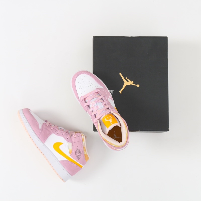 Air Jordan 1 Mid Arctic Pink Gold