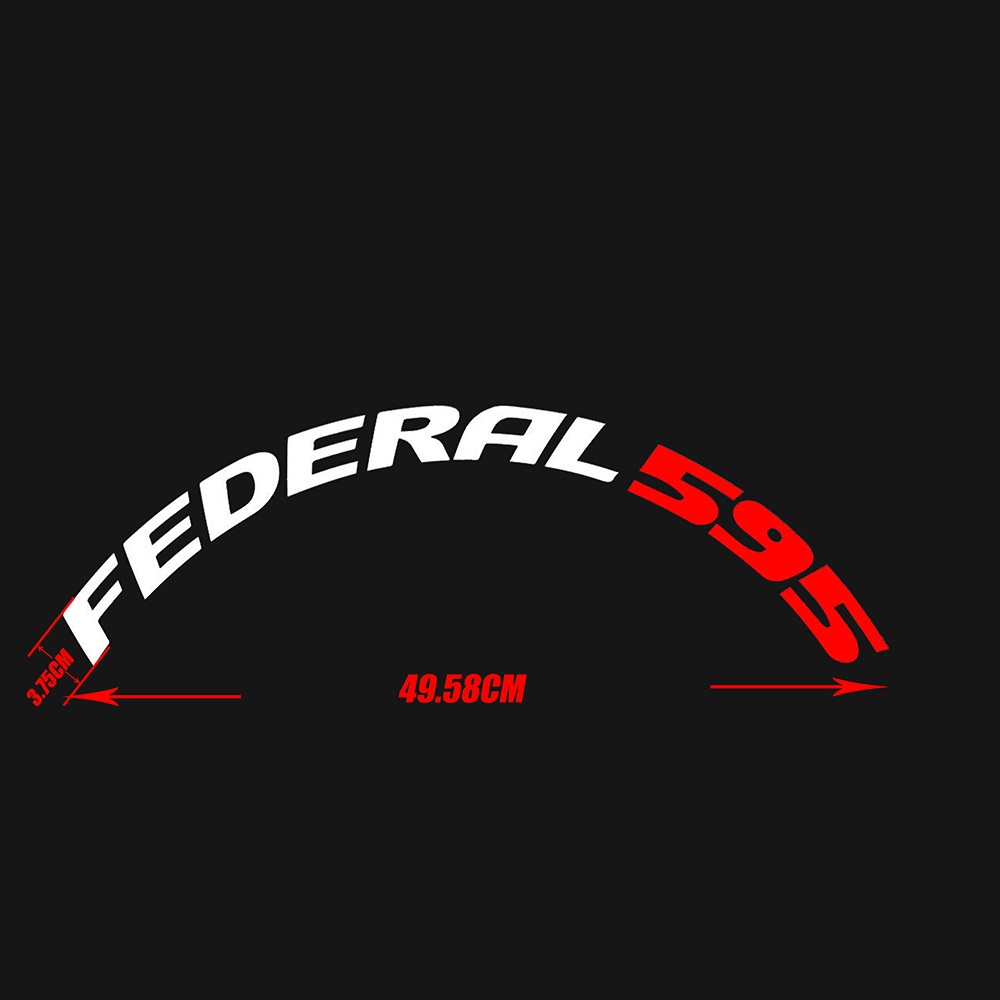 Stiker Karet Ban Mobil Motif Tulisan FEDERAL 595 3D Anti Air Untuk Dekorasi