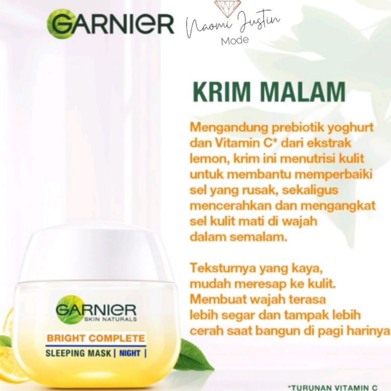 Garnier Light Complete Day &amp; Night Cream 50ml Krim Pagi dan Malam