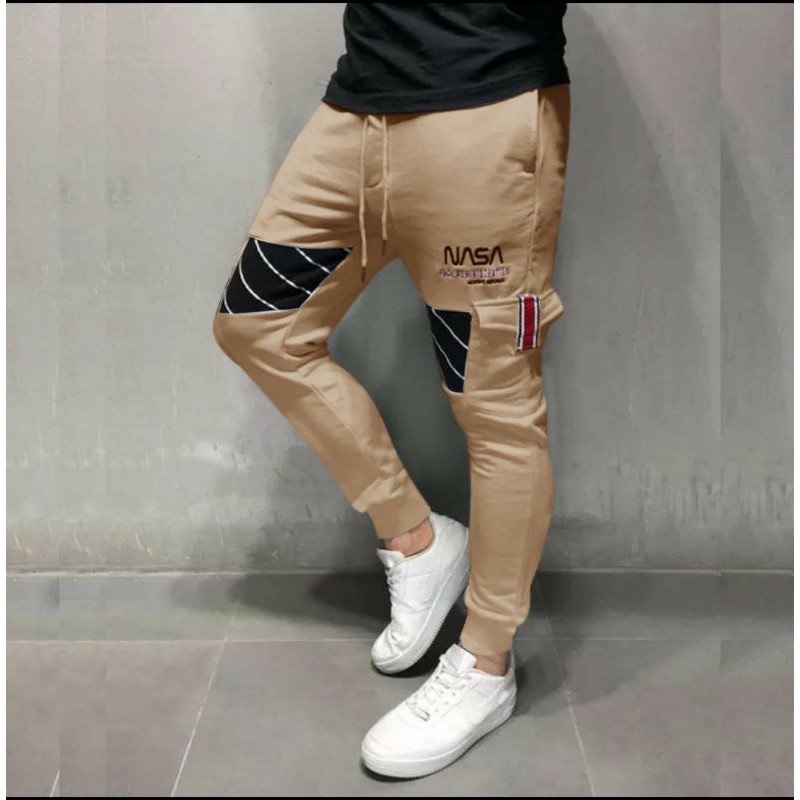 JOGGER NASA-CELANA JOGGER NASA MODEL KEKINIAN-JOGGER BAHAN FLEECE TEBAL TERLARIS