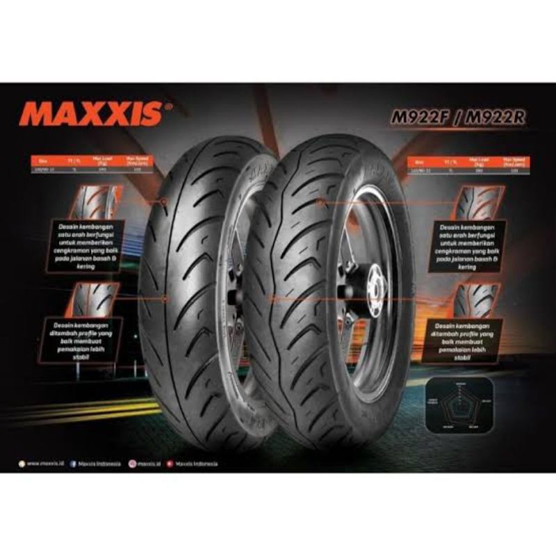 Ban Luar Tubeless Maxxis M922F/M922R ring 12