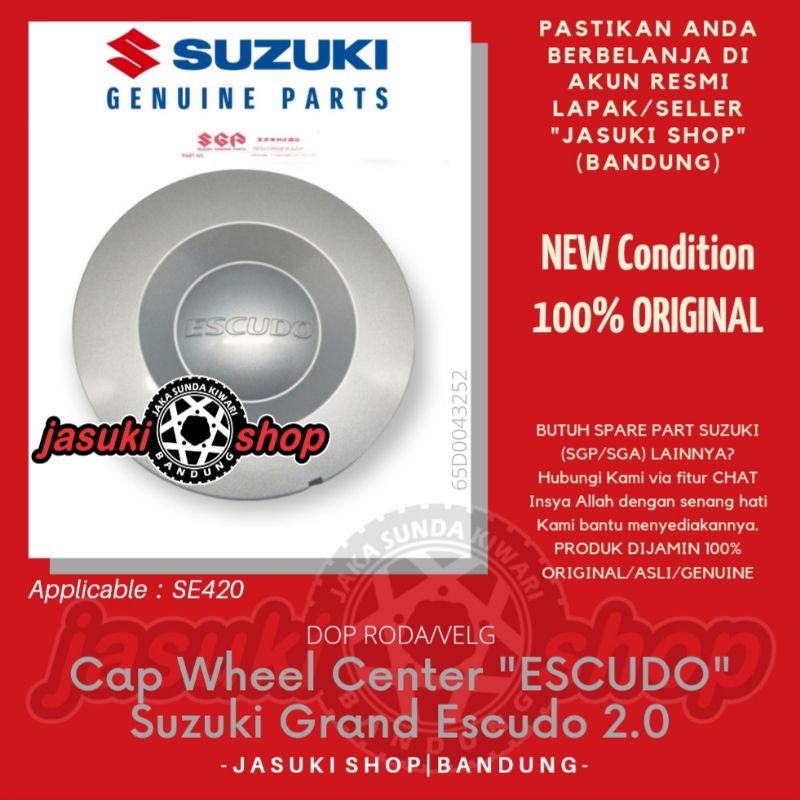 Cap Wheel Center Tutup Dop Roda Velg Suzuki Grand Escudo 2.0 SE420 2000 cc Kapsul Asli Ori Original 